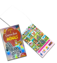 Sticker & Coloring Book - Animals Coloring Book For Kids