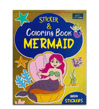 Sticker & Coloring Book - Mermaid Coloring Book For Kids