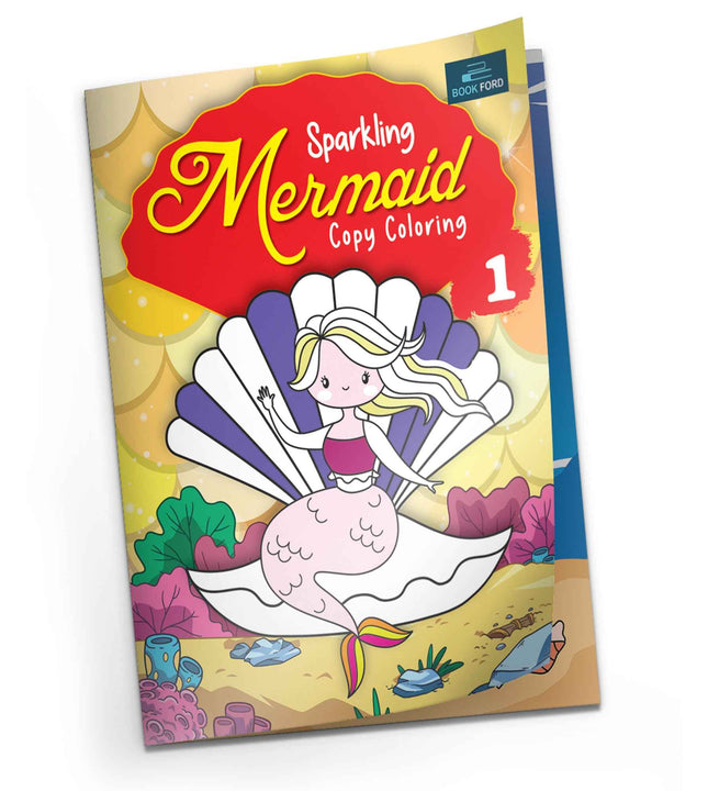 Sparkling Mermaid Copy Coloring Book - Part 1 For Kids