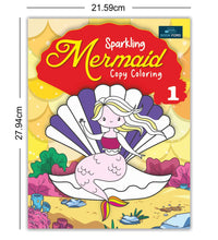 Sparkling Mermaid Copy Coloring Book - Part 1 For Kids