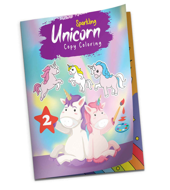 Sparkling Unicorn Copy Coloring Book - Part 2 For Kids