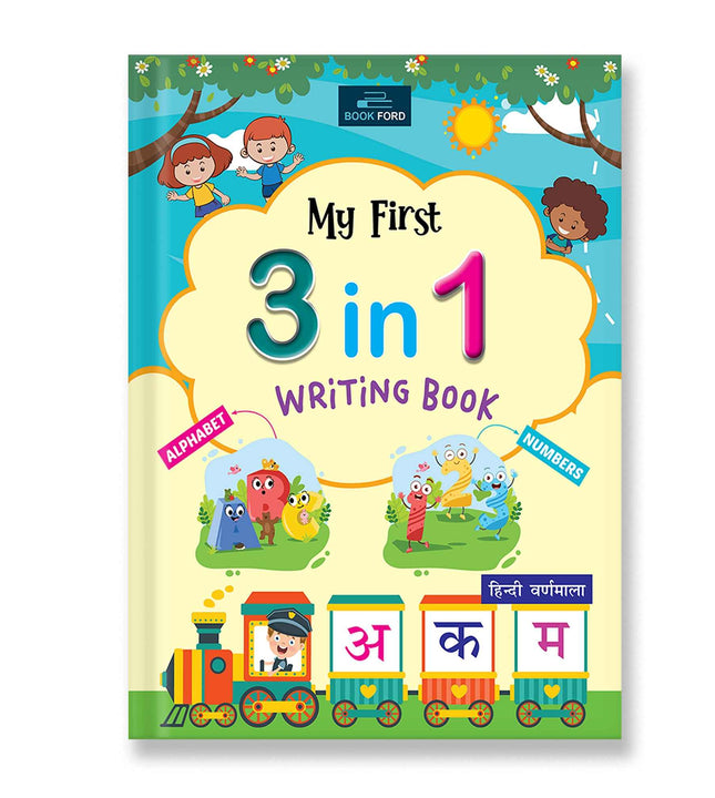 My First 3 In 1 Writing Book For Kids  Single Color