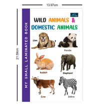 My Small Laminated Book - Wild Animals & Domestic Animals Books For Kids