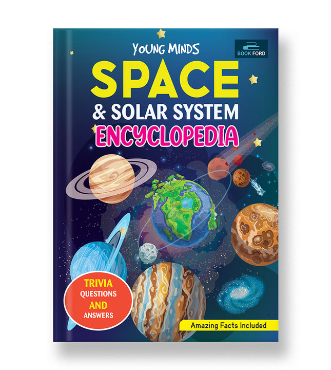 Young Minds - Space & Solar System Encyclopedia Book For Kids - 5 To 15 Years - Know The Mistique Space - Trivia, Questions And Answers