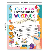 Young Minds Writing Books For Kids - Set Of 2 Books - Numbers Tracing And First Writing Book ,