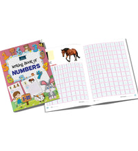 Writing Practice Book For Kids - Set Of 4 Books - Alphabet Capital Letters , Alphabet Small Letters , Writing Book Of Numbers 1-20 , And 
