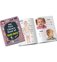 My First Library Books - Set of 5 Books - Alphabet, Numbers, Hindi Varnamala, Colors & Shapes, and Body Parts For Kids