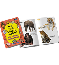 My First Library Books - Set of 5 Books - Fruits, Vegetables, Wild Animals & Domestic Animals, Good Manners, and Nursery Rhymes For Kids