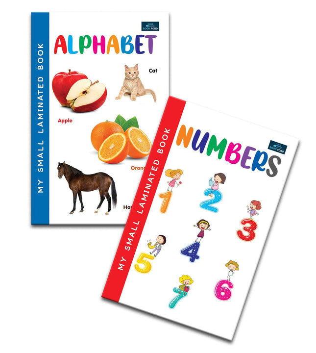 My Small Laminated Books - Set Of 2 Books - Alphabet And Numbers For Kids