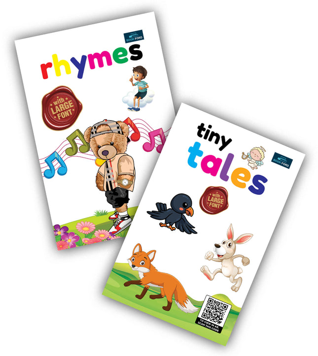 For Little Readings Library Book Of - Set Of 2 Books - Rhymes And Tiny Tales For Kids Hardcover