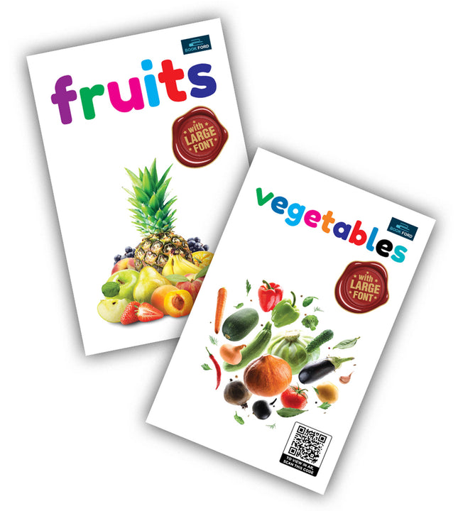 For Little Readings Library Book Of - Set Of 2 Books - Fruits And Vegetables For Kids Hardcover,