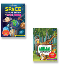 Young Minds Encyclopedia - Set Of 2 Books - Animals And Space Encyclopedia For Kids