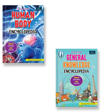 Young Minds Encyclopedia - Set Of 2 Books - General Knowledge And Human Body Encyclopedia For Kids