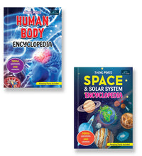 Young Minds Encyclopedia - Set Of 2 Books - Space And Human Body Encyclopedia For Kids ,