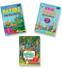 Young Minds Encyclopedia - Set Of 3 Books - Animals, General Knowledge, And Nature Encyclopedia For Kids