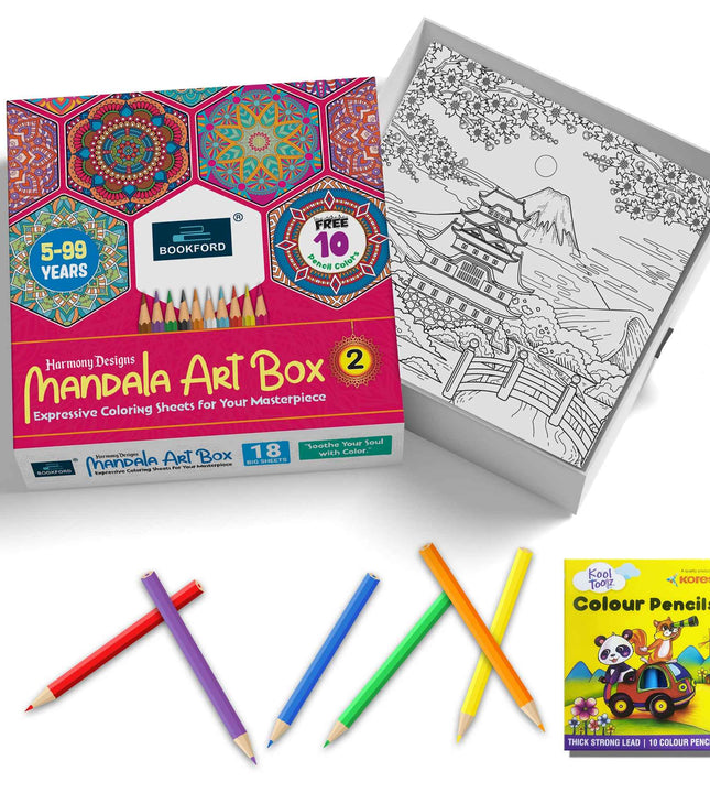 Harmony Designs Mandala Art Box - 2 For Kids & Adults