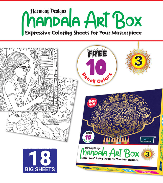 Harmony Designs Mandala Art Box - 3 For Kids & Adults