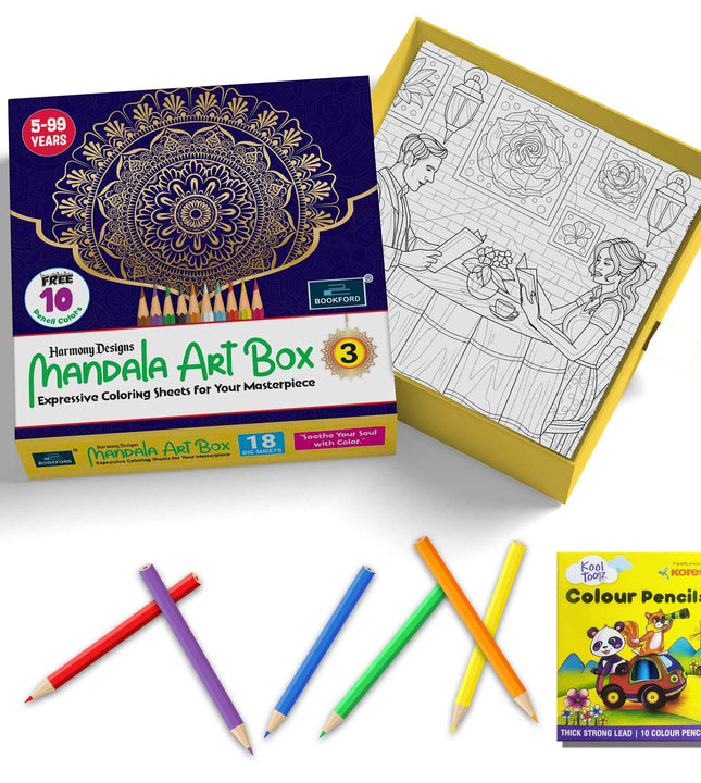 Harmony Designs Mandala Art Box - 3 For Kids & Adults
