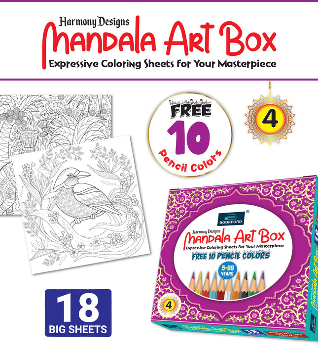 Harmony Designs Mandala Art Box - 4 For Kids & Adults