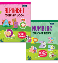 Alphabet And Numbers Sticker Book For Kids - Set Of 2