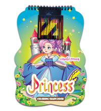 Princess Coloring Shape Book For Kids