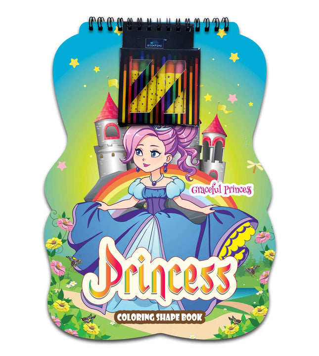 Princess Coloring Shape Book For Kids