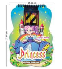 Princess Coloring Shape Book For Kids