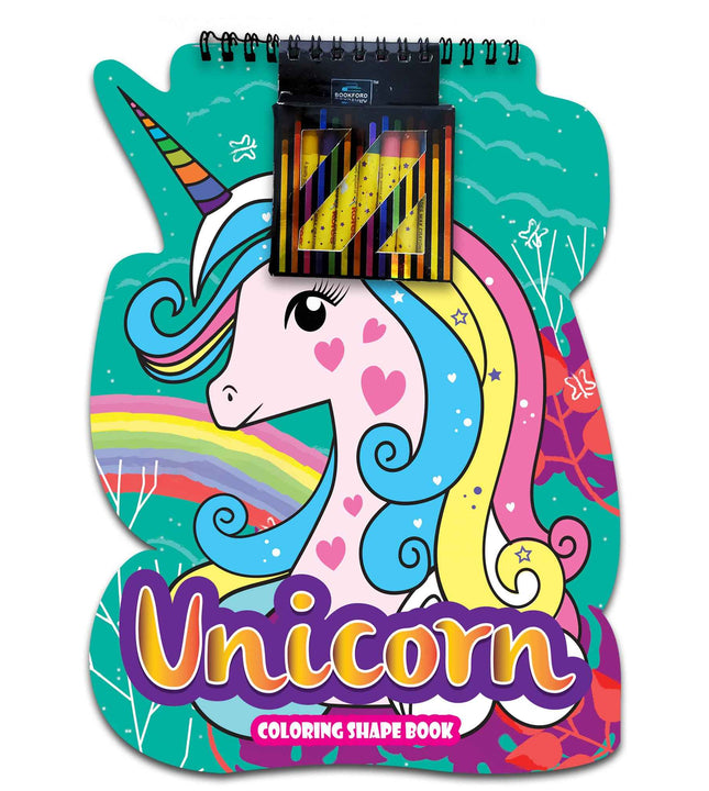 Unicorn Coloring Shape Book For Kids-Fun Drawing and Painting and Creative Pictures