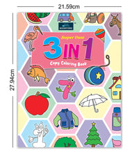 Super Cute 3 In 1 Copy Coloring Book For Kids