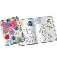 Super Cute 3 In 1 Copy Coloring Book For Kids