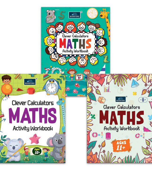 Clever Calculators Maths Activity Workbook (Set of 3 books)-Ages - 9+, 10+, 11+