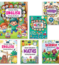 Activity Workbook Ages 9+ & 10+ (Set of 6 books)-Grammar Galaxy English, Clever Calculators Maths, Wonder Wizards Science