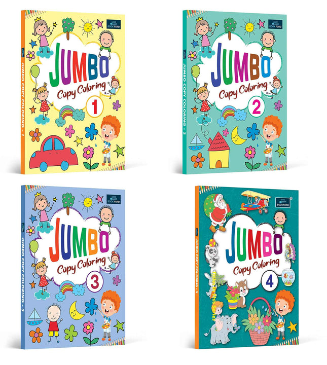 Jumbo Copy Coloring - Set of 4-Coloring Books For Kids