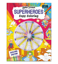 Little Artist Superheroes Copy coloring for kids