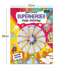 Little Artist Superheroes Copy coloring for kids