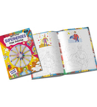 Little Artist Superheroes Copy coloring for kids