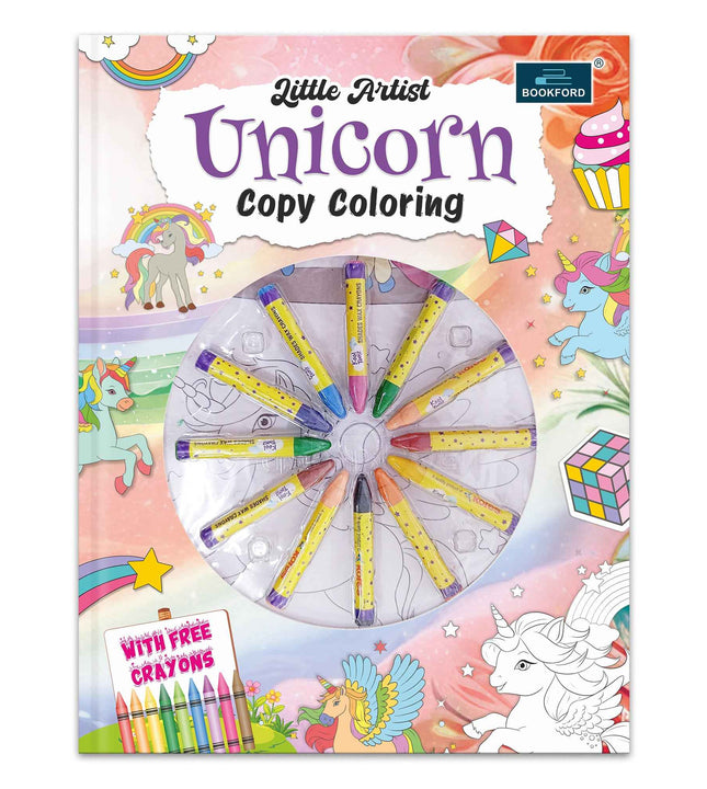 Little Artist Unicorn Copy coloring for Kids  - Fun Drawing ,Painting and Creative image