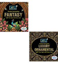 Mandala Coloring book uplift your spirit with every color for kids (set of 2 books) - Fantasy, Luxury Ornamental