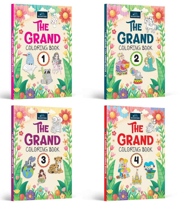 The Grand Coloring Book - Set of 4 books for kids-Fun Drawing,Painting and Creative image