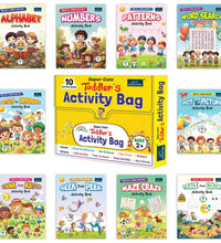 Super Cute Toddler's Activity Bag Set Of 10 Activity Books For Kids| Gift Bag For Children