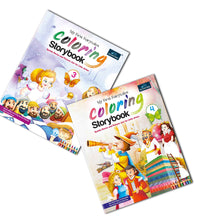 Fairytales Coloring Storybooks - Set of 2 (Parts 3 & 4) - Includes Snow White, Frog Prince, Pied Piper & Princess and the Pea