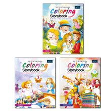 Fairytales Coloring Storybooks - Set of 3 (Parts 2, 3 & 4) - Includes Pinocchio, Rapunzel, Snow White, Frog Prince, Pied Piper & Princess and the Pea