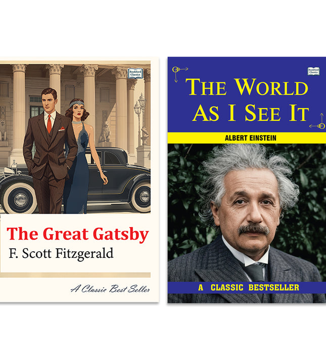 The World As I See It and The Great Gatsby - Set of 2 | Classic Philosophy & Literary Fiction Books | Inspirational Thoughts, American Classic Novel and Timeless LiteratureT