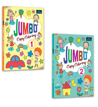 Jumbo Copy coloring Part 1 and 2 (set of 2) for kids and childrens-funcoloring book
