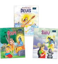 Illustrated Tales of Ram, Shiv & Devis (Set of 3 Books) - Divine Legends and Sacred Adventures with Mythological Heroes Filled with Stunning Illustrations