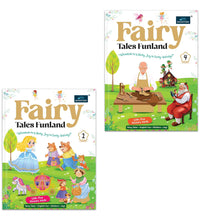 Fairy Tales Funland - Part 1 & 4 (Set of 2): Fun Story + Activity Books with Free Stickers for Kids