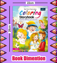 Fairytales Coloring Storybooks - Set of 2 (Parts 2 & 3) - Includes Pinocchio, Rapunzel, Snow White & The Frog Prince