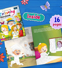 Fairytales Coloring Storybooks - Set of 3 (Parts 2, 3 & 4) - Includes Pinocchio, Rapunzel, Snow White, Frog Prince, Pied Piper & Princess and the Pea