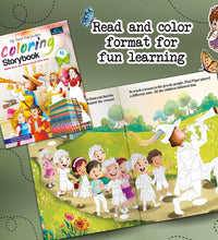 Fairytales Coloring Storybooks - Set of 2 (Parts 3 & 4) - Includes Snow White, Frog Prince, Pied Piper & Princess and the Pea