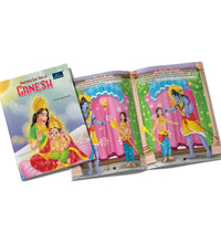 Illustrated Tales of Krishna, Vishnu, Shiv & Ganesh (Set of 4 Books) - Divine Legends and Sacred Adventures with Mythological Heroes Filled with Stunning Illustrations for Kids